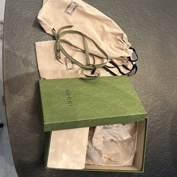 Gucci Shoes Gucci Shoe Box With Ribbon And Two Shoe Dusters Bags